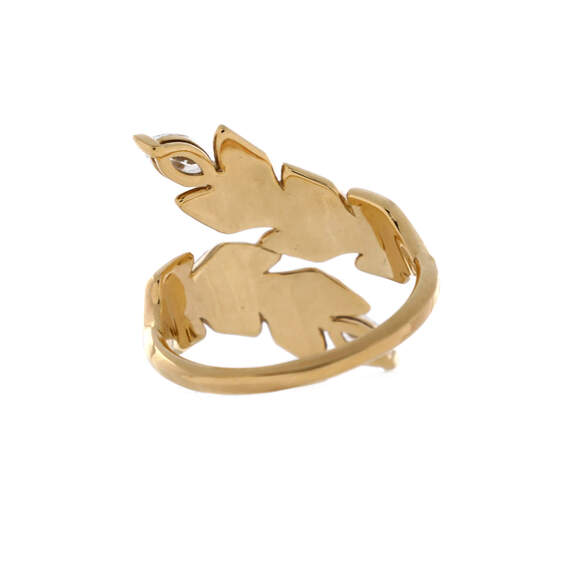 Tiffany & Co. Victoria Vine Bypass Ring 18K Yellow Gold with Diamonds - Picture 3 of 3